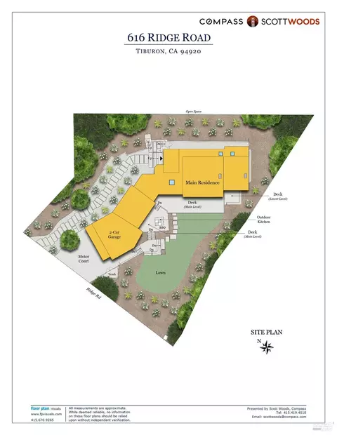 Floorplan - 616 Ridge Rd, Tiburon, CA 94920 photo 1 of 3