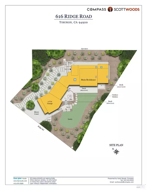 Floorplan - 616 Ridge Rd, Tiburon, CA 94920 photo 1 of 3