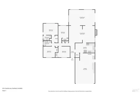 Floorplan - 331 E Pacific Ave, Fairfield, CA 94533 photo 1 of 1