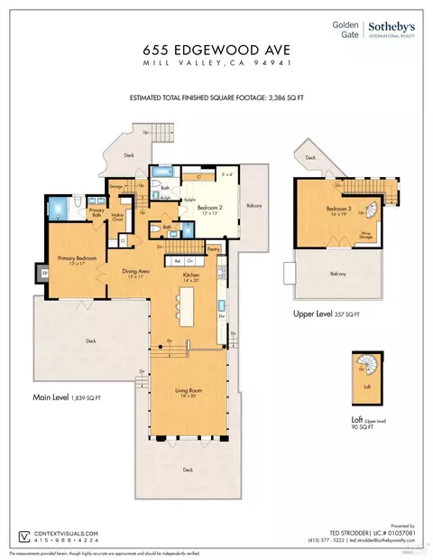 Floorplan - 655 Edgewood Ave, Mill Valley, CA 94941 photo 2 of 4