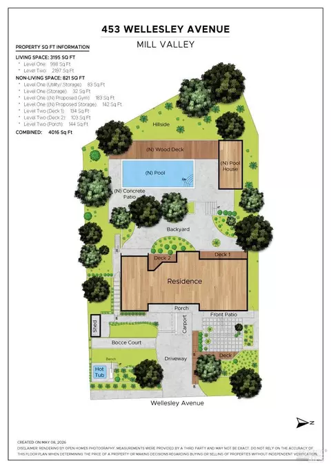 Floorplan - 453 Wellesley Ave, Mill Valley, CA 94941 photo 1 of 2