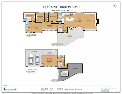 Floorplan - 45 Mount Tiburon Rd, Tiburon, CA 94920 photo 1 of 1