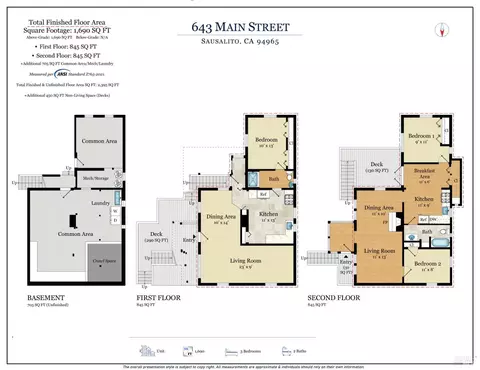 Floorplan - 643 Main St, Sausalito, CA 94965 photo 1 of 2