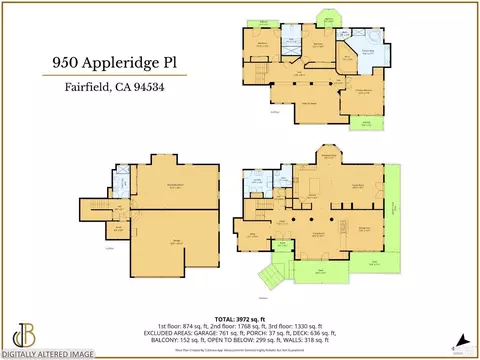 Floorplan - 950 Appleridge Pl, Fairfield, CA 94534 photo 2 of 3