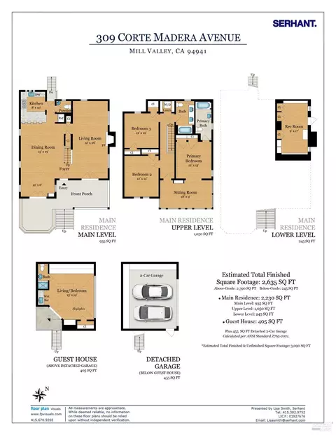 Floorplan - 309 Corte Madera Ave, Mill Valley, CA 94941 photo 1 of 1