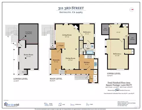 Floorplan - 311 3rd St, Sausalito, CA 94965 photo 1 of 2