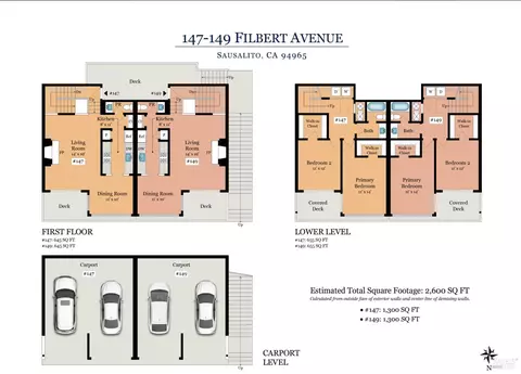 Floorplan - 147-149 Filbert Ave, Sausalito, CA 94965 photo 1 of 2