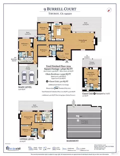 Floorplan - 9 Burrell Ct, Tiburon, CA 94920 photo 1 of 2