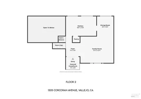 Floorplan - 1305 Corcoran Ave, Vallejo, CA 94589 photo 2 of 4