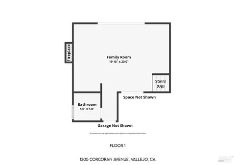 Floorplan - 1305 Corcoran Ave, Vallejo, CA 94589 photo 1 of 4