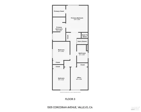 Floorplan - 1305 Corcoran Ave, Vallejo, CA 94589 photo 3 of 4