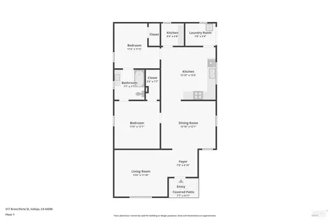 Floorplan - 517 Branciforte St, Vallejo, CA 94590 photo 1 of 1