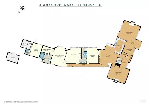 Floorplan - 4 Ames Ave, Ross, CA 94957 photo 1 of 1