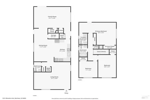 Floorplan - 3121 Alhambra Ave, Martinez, CA 94553 photo 1 of 1