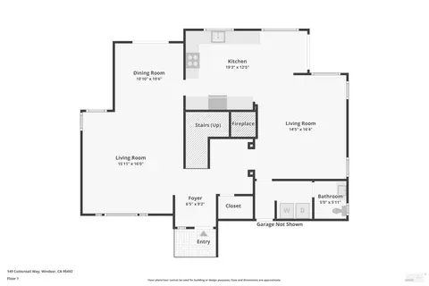 Floorplan - 149 Cottontail Way, Windsor, CA 95492 photo 1 of 2
