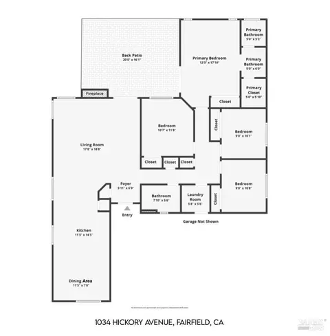 Floorplan - 1034 Hickory Ave, Fairfield, CA 94533 photo 1 of 1