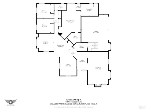 Floorplan - 602 Deerfield Ln, Petaluma, CA 94952 photo 2 of 2
