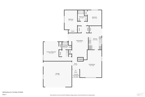 Floorplan - 2643 Barbour Dr, Fairfield, CA 94534 photo 1 of 1