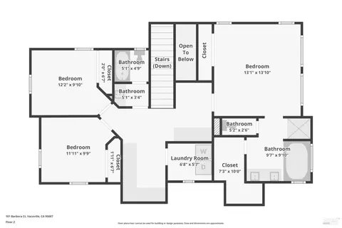Floorplan - 101 Barbera Ct, Vacaville, CA 95687 photo 1 of 3