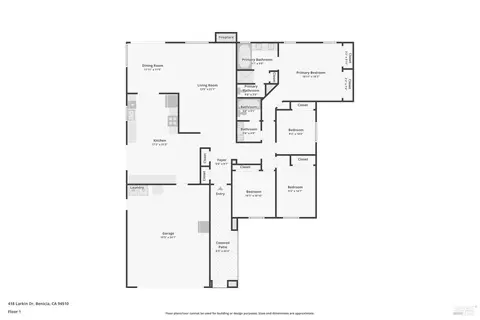Floorplan - 418 Larkin Dr, Benicia, CA 94510 photo 1 of 1