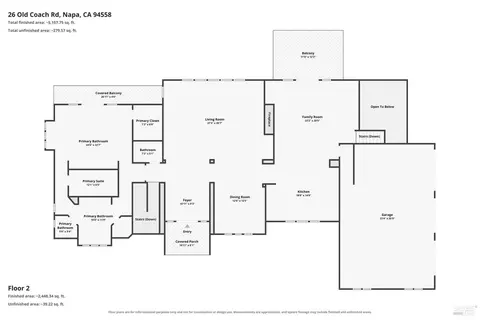 Floorplan - 26 Old Coach Rd, Napa, CA 94558 photo 2 of 2
