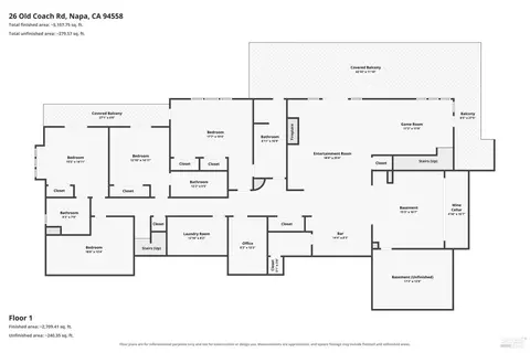 Floorplan - 26 Old Coach Rd, Napa, CA 94558 photo 1 of 2