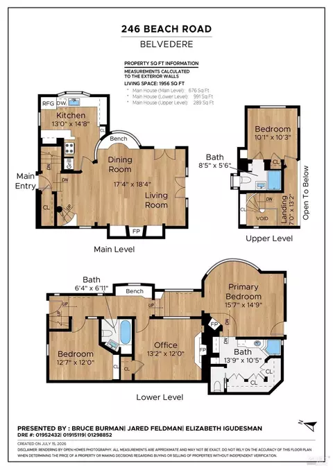 Floorplan - 246 Beach Rd, Belvedere, CA 94920 photo 1 of 2