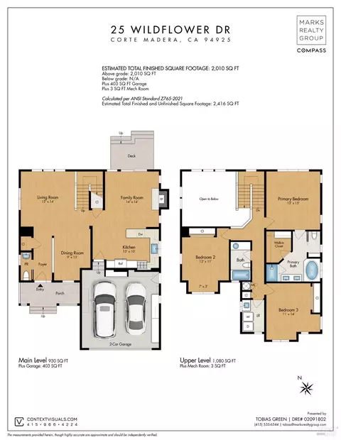 Floorplan - 25 Wildflower Dr, Corte Madera, CA 94925 photo 1 of 2
