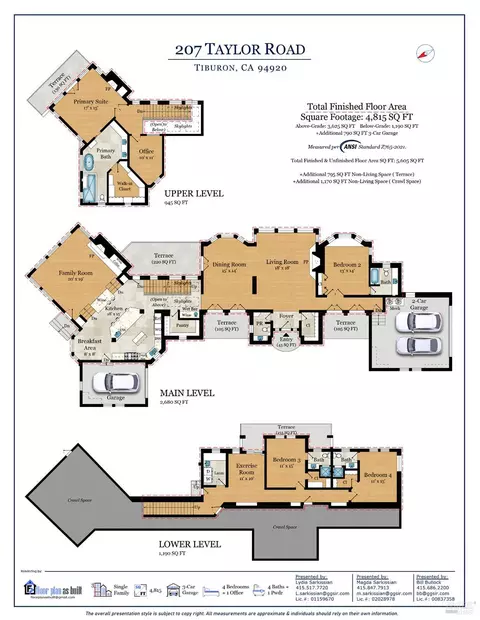 Floorplan - 207 Taylor Rd, Tiburon, CA 94920 photo 2 of 2