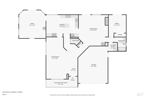 Floorplan - 316 Dominic Ct, Windsor, CA 95492 photo 1 of 2