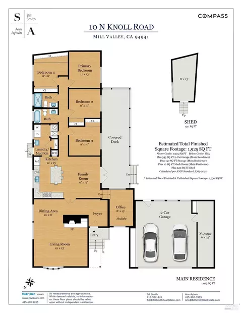 Floorplan - 10 N Knoll Rd, Mill Valley, CA 94941 photo 1 of 1