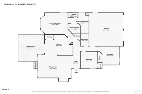 Floorplan - 1102 Charter Ln, Fairfield, CA 94533 photo 1 of 1