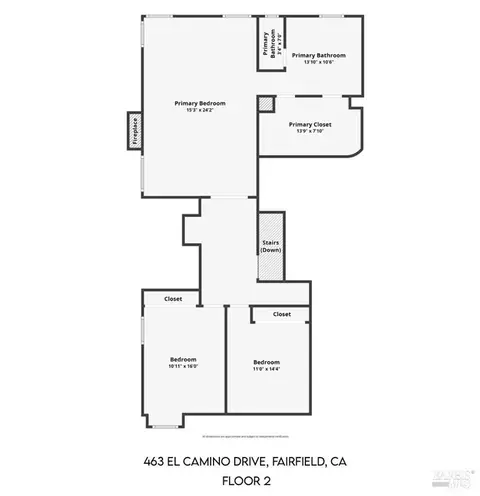 Floorplan - 463 El Camino Dr, Fairfield, CA 94533 photo 2 of 3
