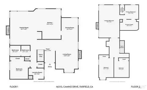 Floorplan - 463 El Camino Dr, Fairfield, CA 94533 photo 3 of 3