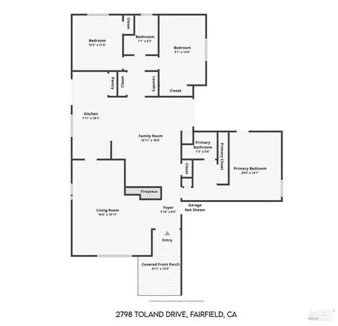 Floorplan - 2798 Toland Dr, Fairfield, CA 94534 photo 1 of 1