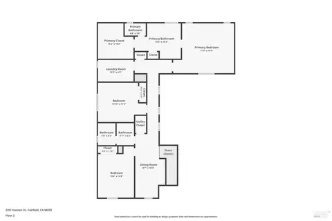 Floorplan - 2351 Hanson Dr, Fairfield, CA 94533 photo 2 of 3