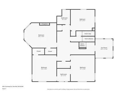 Floorplan - 503 Eastwood St, Marshall, MO 65340 photo 4 of 6