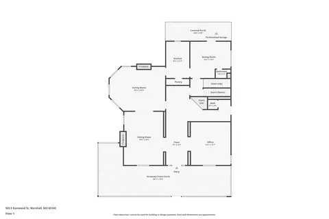 Floorplan - 503 Eastwood St, Marshall, MO 65340 photo 2 of 6