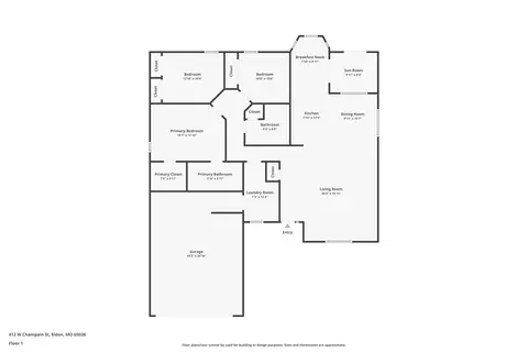 Floorplan - 412 W Champain St, Eldon, MO 65026 photo 1 of 1
