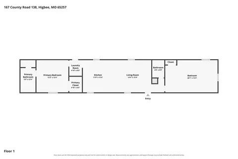 Floorplan - 167 County Road 138, Higbee, MO 65257 photo 1 of 1