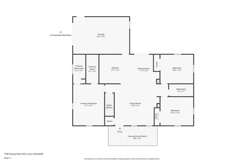 Floorplan - 1790 County Road 1815, Cairo, MO 65239 photo 1 of 3