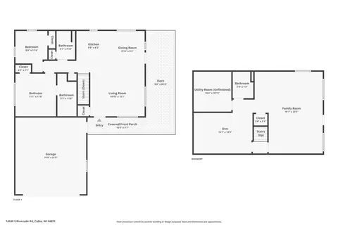Floorplan - 14240 S Riverside Rd, Cable, WI 54821 photo 1 of 1