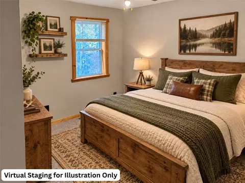 Bedroom - 8037 N Pow Rd, Springbrook, WI 54875 photo 3 of 9