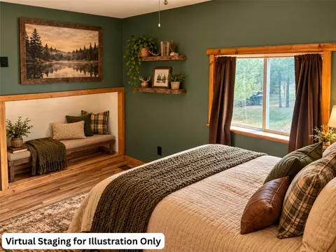 Bedroom - 8037 N Pow Rd, Springbrook, WI 54875 photo 8 of 9