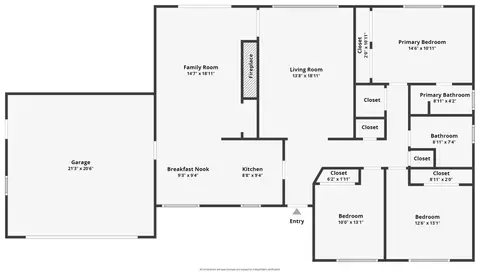 Floorplan - 6274 Heathcliff Dr, Carmichael, CA 95608 photo 1 of 1