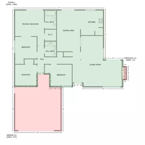 Floorplan - 4712 Meyer Way, Carmichael, CA 95608 photo 1 of 1