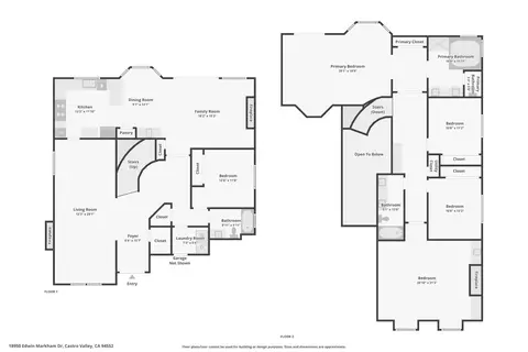 Floorplan - 18950 Edwin Markham Dr, Castro Valley, CA 94552 photo 3 of 3