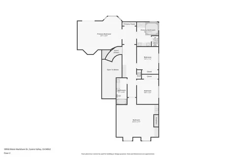 Floorplan - 18950 Edwin Markham Dr, Castro Valley, CA 94552 photo 2 of 3