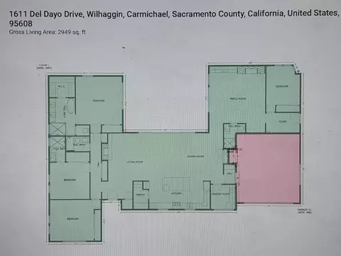 Floorplan - 1611 Del Dayo Dr, Carmichael, CA 95608 photo 1 of 1