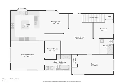 Floorplan - 2708 Paymaster Trl, Cool, CA 95614 photo 1 of 2
